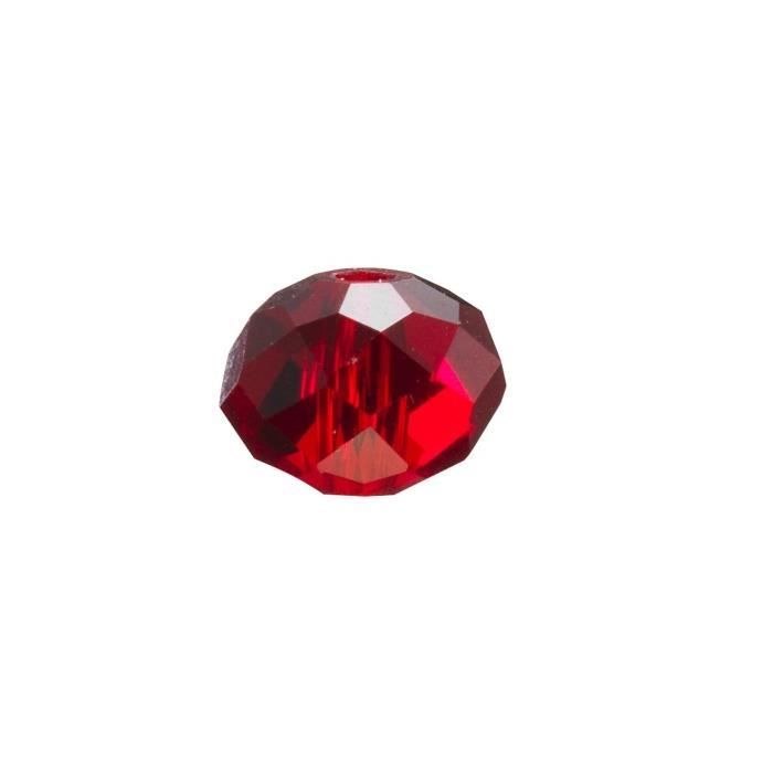 PANDURO Perles à facettes - Rouge