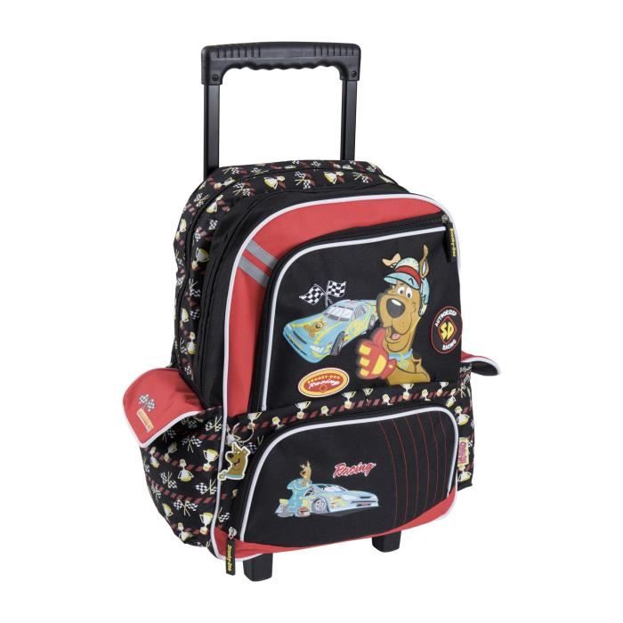 KID'ABORD SCOOBY DOO Sac à Dos Borne - 2 Compartiments - 6 à 9 ans - Classe primaire et élémentaire - Noir - 35cm - Enfant Garçon