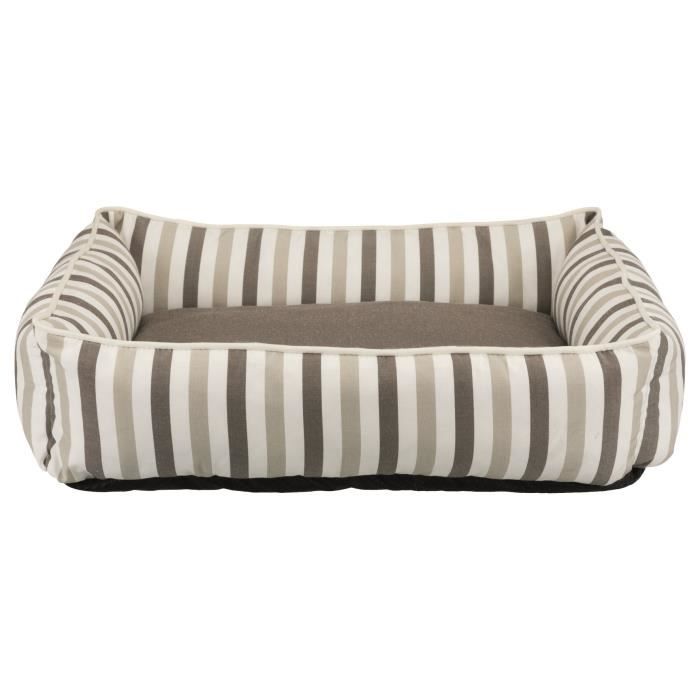 TRIXIE Lit Kimbo - 80 x 65 cm - Blanc et beige taupe - Pour chien