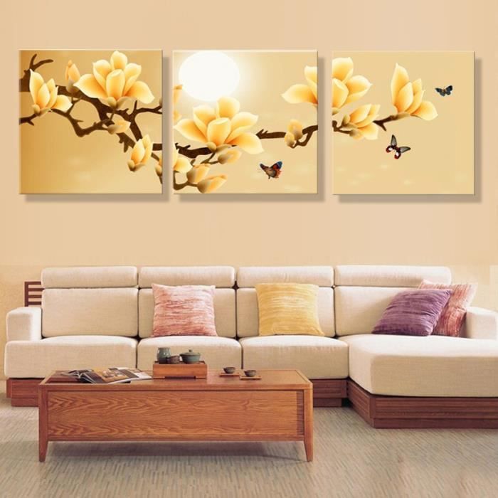 Poster toile Wall Art orchidées décoration art peinture à l'huile