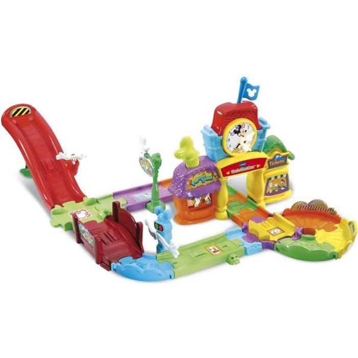 VTECH Tut Tut Bolides Mickey Le Circuit Train Interactif de Mickey