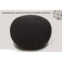 POUF - POIRE Pouf maille tricotée - Diam 50 cm - 100% Coton POUF - POIRE Pouf maille tricotée - Diam 50 cm - 100% Coton