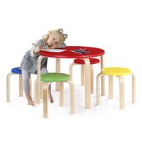 TABLE ET CHAISE IKayaa ensemble de table ronde enfants et 4 chaise TABLE ET CHAISE IKayaa ensemble de table ronde enfants et 4 chaise