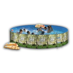Piscine acier FOR?T Ronde 450x90 cm
