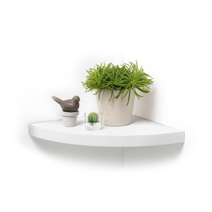 Etagère Dangle Flottante L 35 X L 35 X H 34 Cm Blanc Achat