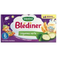 PURÉES DE LÉGUMES BLEDINA Blédîner Lait aux céréales et aux Légumes PURÉES DE LÉGUMES BLEDINA Blédîner Lait aux céréales et aux Légumes