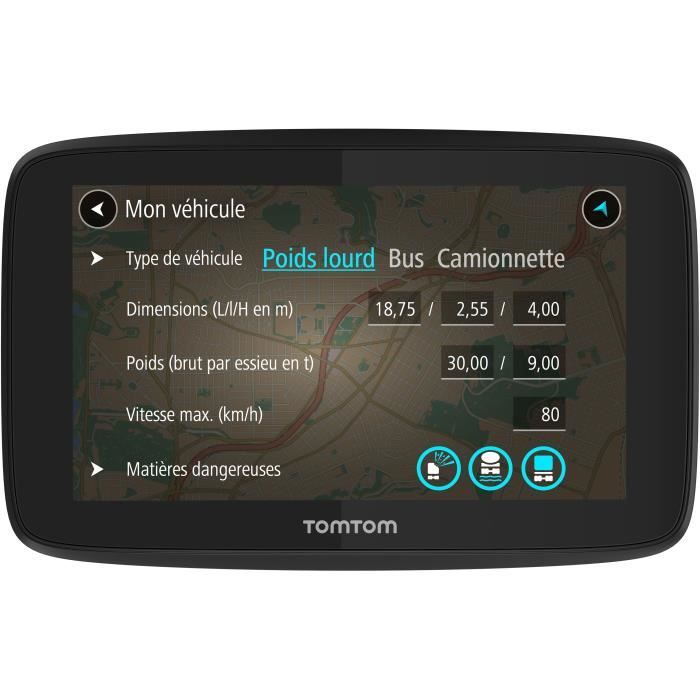 TomTom GPS Poids Lourds – GO PROFESSIONAL 520 (5 pouces) Cartographie Europe 48 et Trafic à vie
