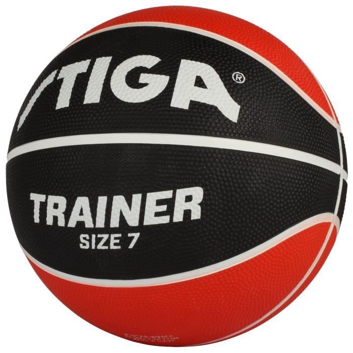 STIGA Ballon de basket-ball Trainer - Rouge et noir - Taille 7