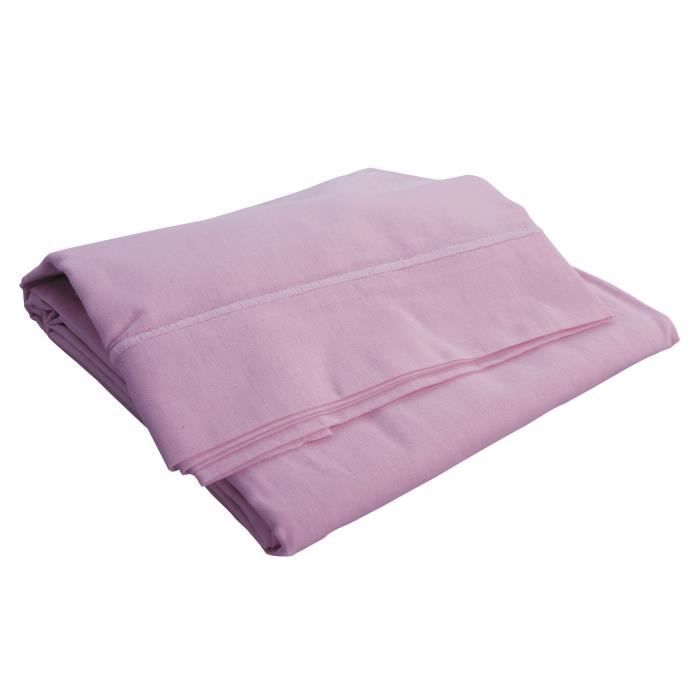 DOUX NID Drap plat - Lilas - 120x180 cm