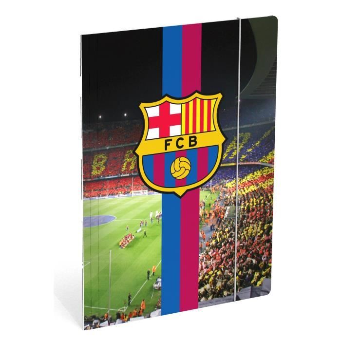 FC BARCELONA Chemise à élastique Folio - 3 rabats en carton - Camp nou