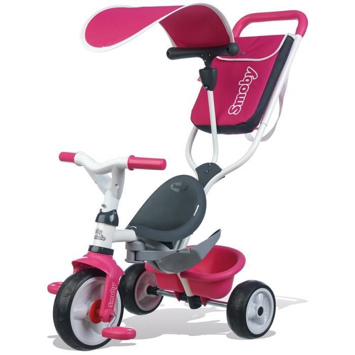 SMOBY Tricycle Baby Balade 2 Evolutif Rose Achat / Vente tricycle