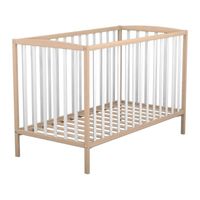 LIT BÉBÉ AT4 Lit Bébé à Barreaux 60x120 cm Hêtre LIT BÉBÉ AT4 Lit Bébé à Barreaux 60x120 cm Hêtre