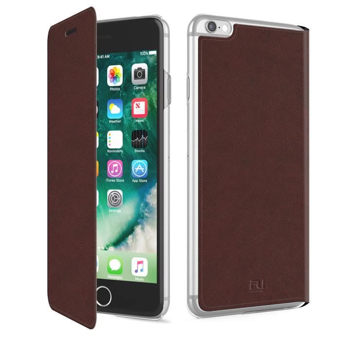 FOLLOW UP Etui Parisian Folio Iphone 6 plus / 6s plus - Saffiano prune