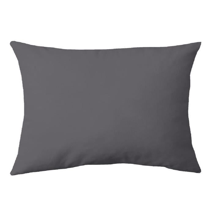 COTE DECO Taie d'Oreiller 50x70 cm - Gris bitume
