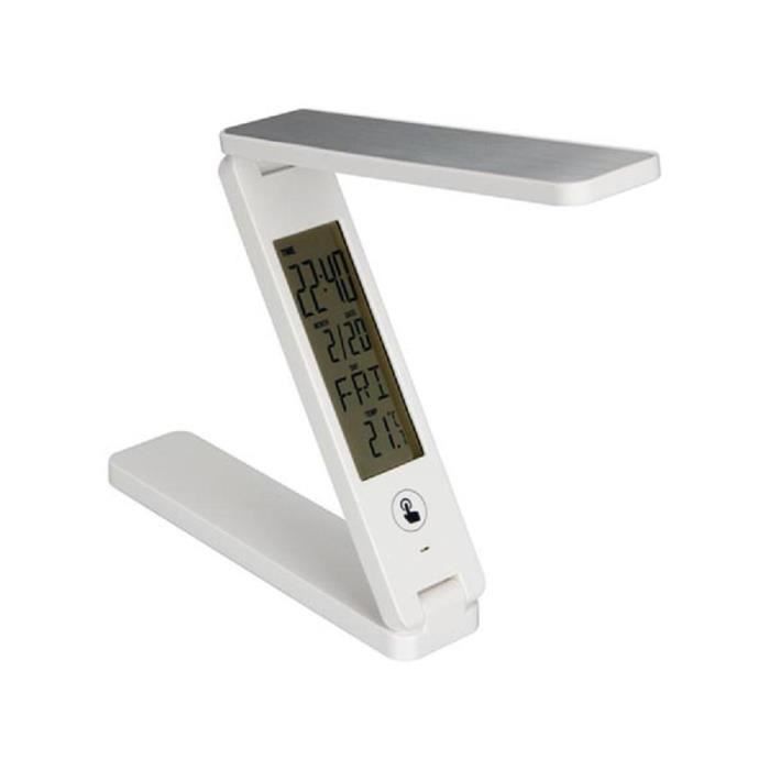 Sans Alarme Led Calendrier Lampe Chevet Pliable Temperature Rechargeable Fil CxreodB