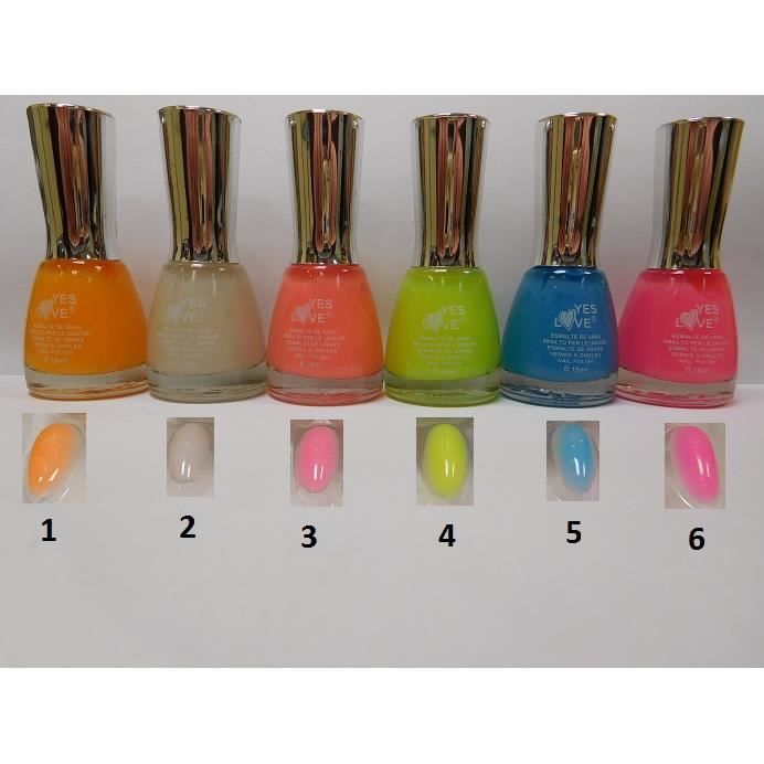 Vernis A Blanc Fluo Orange , Brille dans le noir , YES LOVE