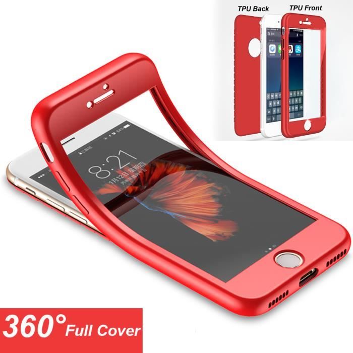 coque iphone 7 plus silicone rouge