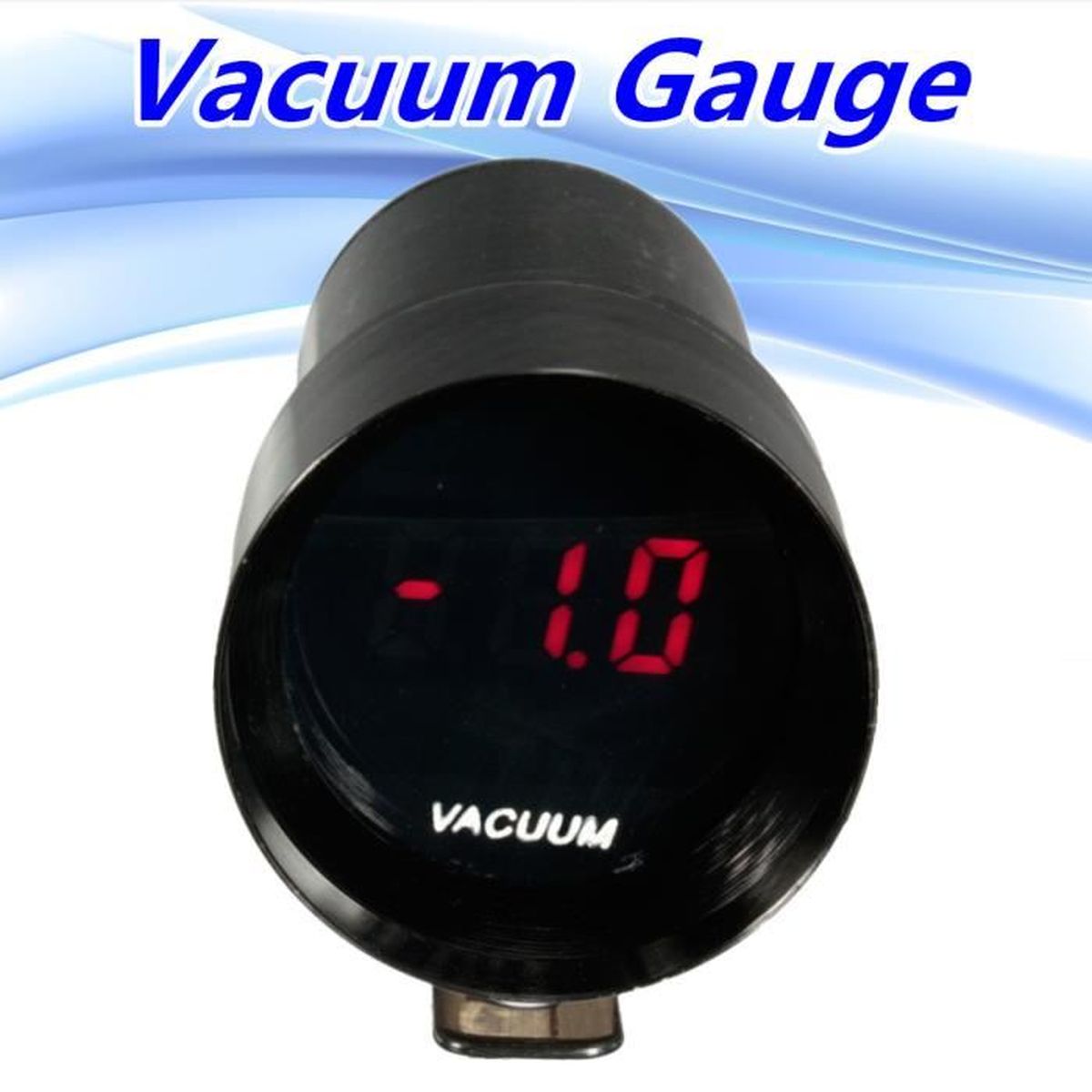 12v 37mm Auto Mini Rouge Led Capteur Vacuum Gauge Digital Mètre Bar