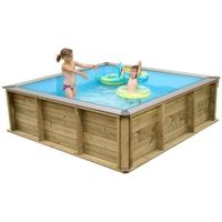 PISCINE PISTOCHE Piscinette en bois pour enfants 2x2m PISCINE PISTOCHE Piscinette en bois pour enfants 2x2m