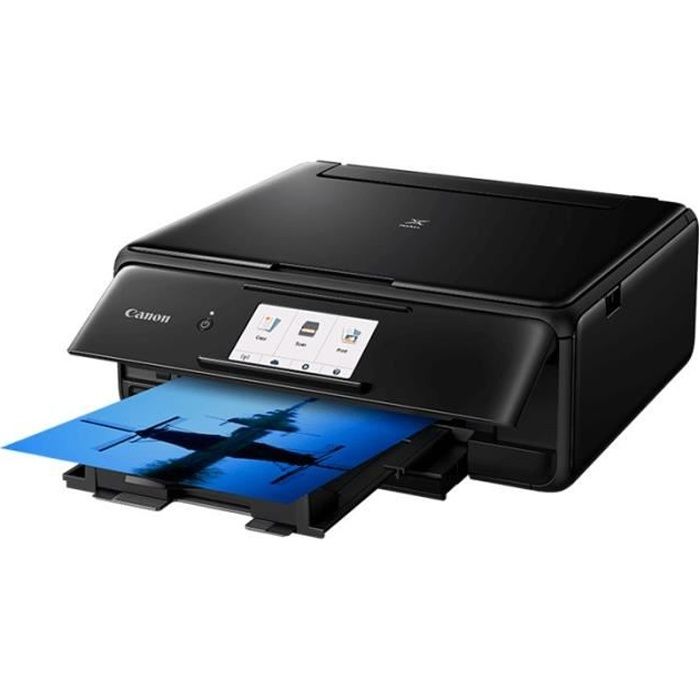 CANON Imprimante jet d'encre Pixma TS8150 Multifonction 3 en 1 Noire - WiFi - Couleur - A4