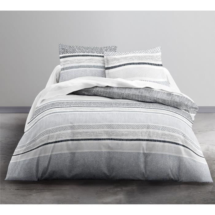 TODAY Parure de couette Enjoy Even - 1 housse de couette et 2 taies d'oreiller - 100% coton - 220 x 240 cm