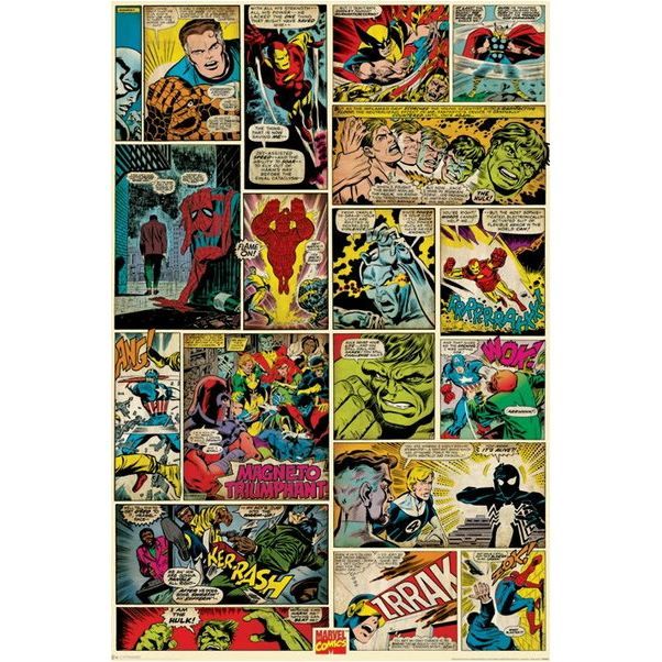 Panels 61 x 91 cm   Posters motif Comic Panels, dimensions env. 61