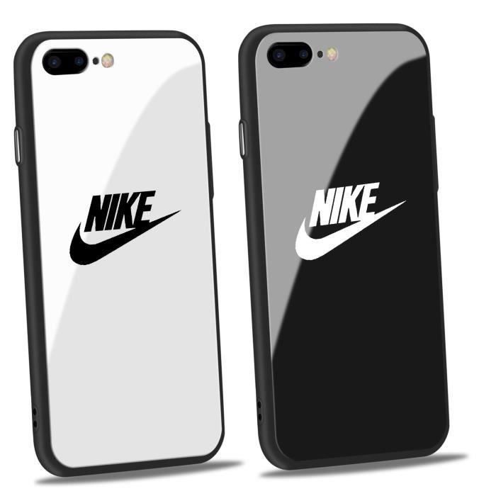 2PCS Nike Coque iPhone 8 8s Verre - Blanc Noir - Achat coque - bumper pas cher, avis et meilleur