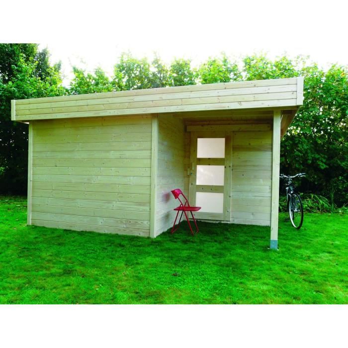 Abri De Jardin Bois Fsc Toit Plat 16,43m²   Achat / Vente ABRIS