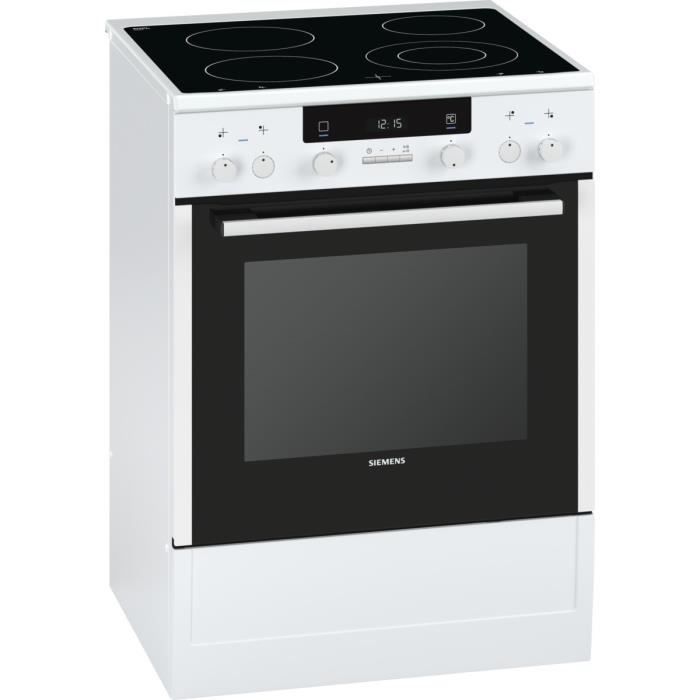 SIEMENS HA854220F - Cuisinière vitrocéramique 60cm 66L Pyrolyse - Blanc