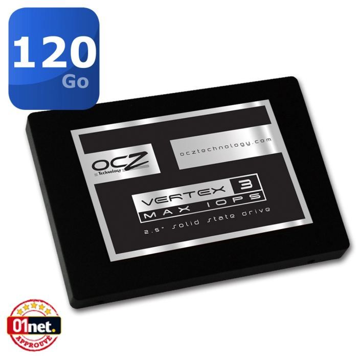 Disque SSD   Capacité 120 Go   Contrôleur SandForce® 2281