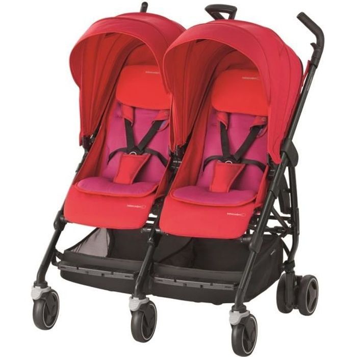 BEBE CONFORT Poussette Canne Double Dana for 2 - Red Orchid