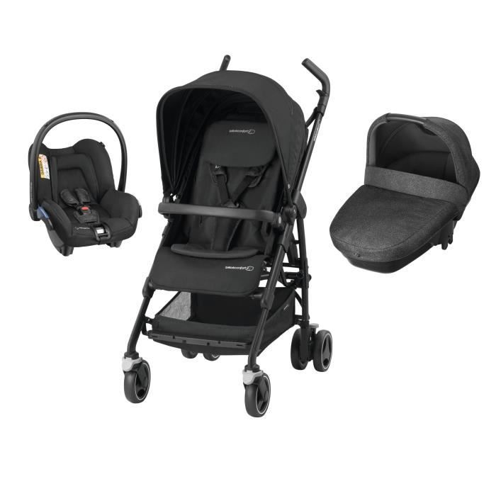 BEBE CONFORT Poussette Combinée Trio Dana Amber - Triangle Black