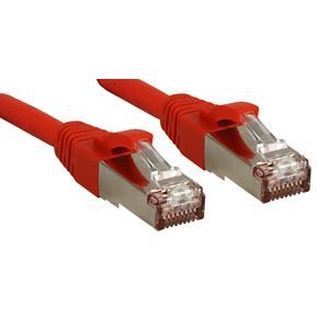 LINDY Câble réseau patch cat.6 S/FTP PIMF Premium - cuivre - LSOH - 500MHz - 0,5 m - rouge