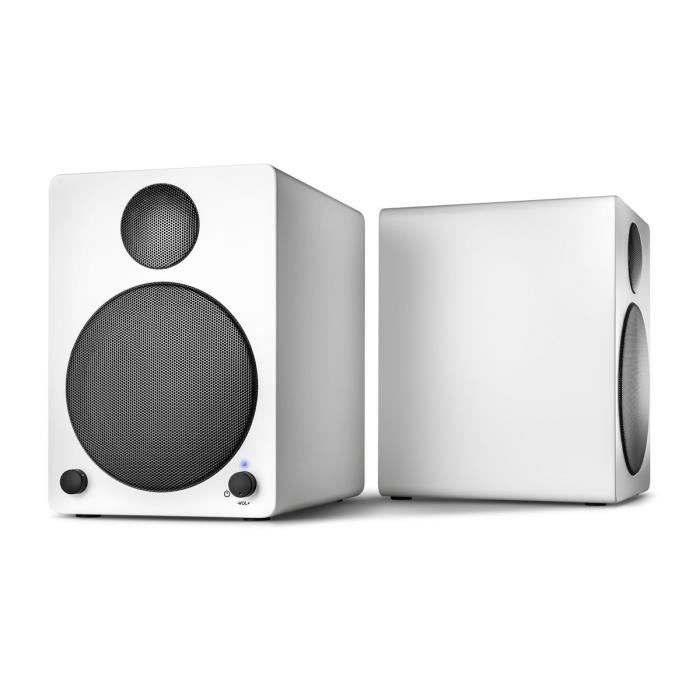 Wavemaster Enceintes CUBE - 50 W - Bluetooth - Stéréo 2.0 - Blanc