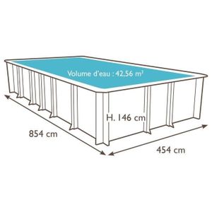 piscine bois rectangulaire 8x4