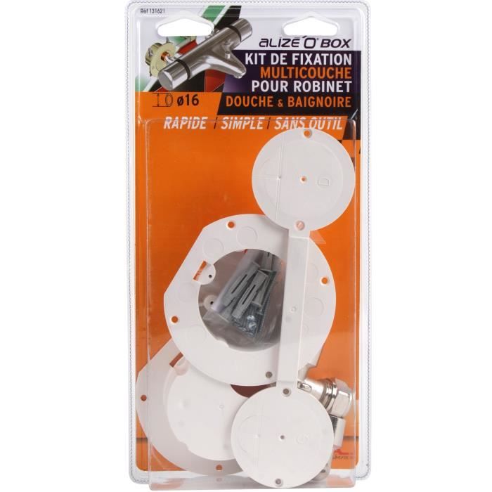 DIPRA Kit de fixation appareil sanitaire Alize'o box duo multicouche D.16mm