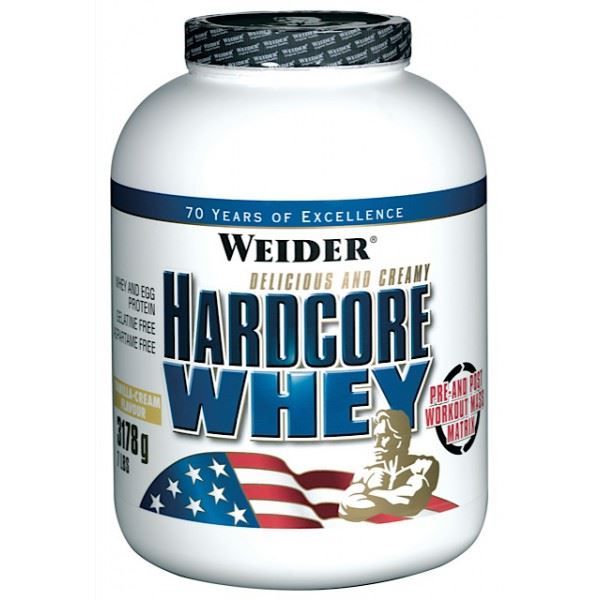 WEIDER Boîte de Hardcore Whey Fraise 3.2kg