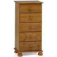 CHIFFONNIER - SEMAINIER Chiffonnier avec 5 tiroirs coloris naturel - Dim: CHIFFONNIER - SEMAINIER Chiffonnier avec 5 tiroirs coloris naturel - Dim: