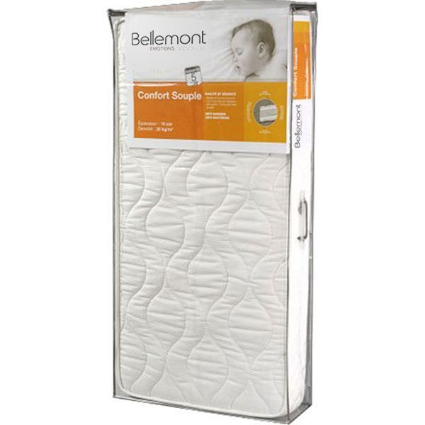 BELLEMONT Matelas Bébé - 70x140x11 cm - Confort Souple