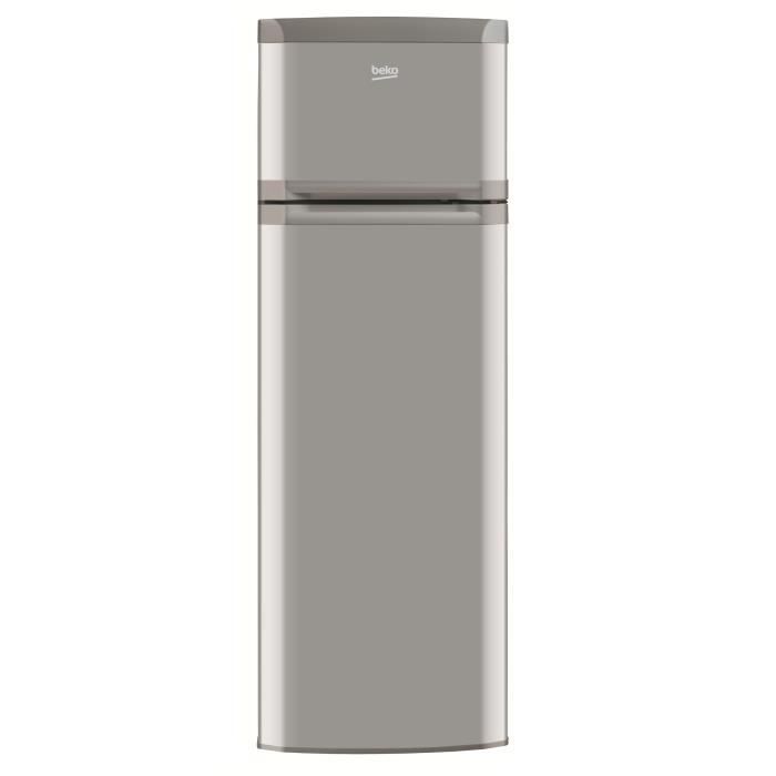 BEKO DSA28021S - Réfrigérateur congélateur haut - 259L (210+49) - Froid statique - A+ - L 54cm x H 159,8cm - Silver
