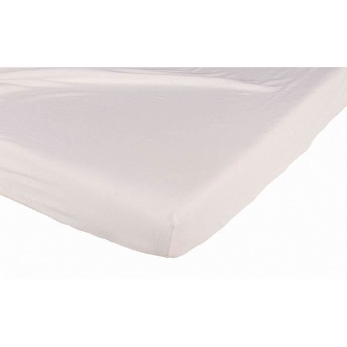CANDIDE Drap housse coton 60x120 cm - Rose clair