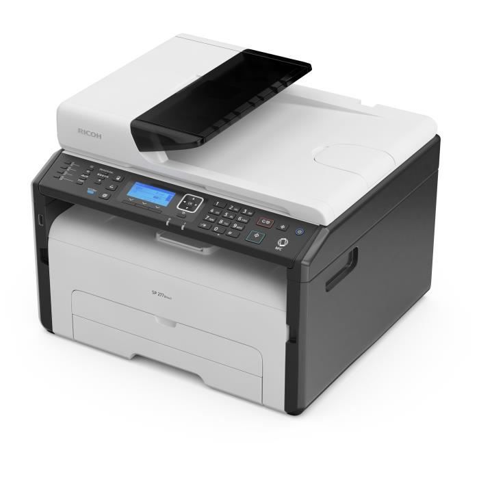 RICOH Imprimante Multifonction Fax Laser SP 277SFNWX - Réseau - WiFi - 23 PPM - Air Print - Cartouche Grande Capacité 2600 Pages
