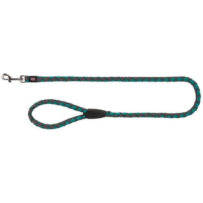 TRIXIE Cavo laisse L–XL : 1 m - ø 18 mm - Bleu océan et gris graphite - Pour chien