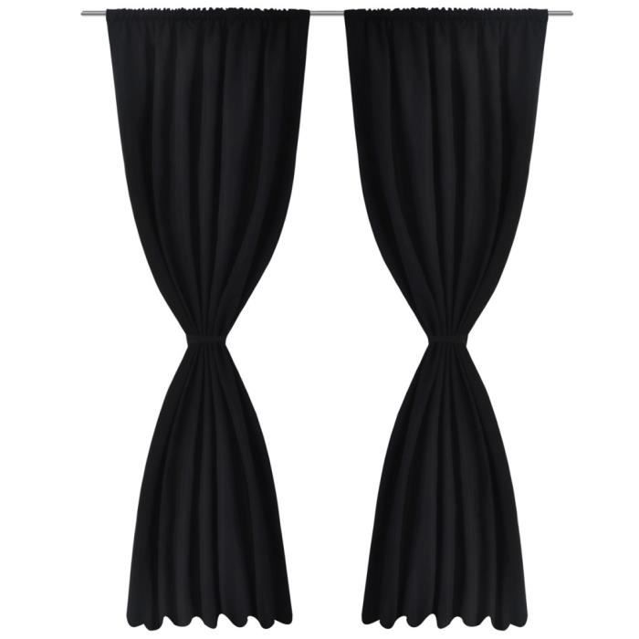 Double rideau occultant noir - Achat / Vente pas cher Double rideau occultant noir - Achat / Vente pas cher