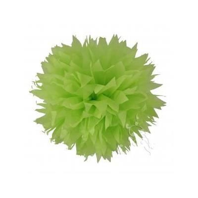 Set De 19 Décorations De Fête En Papier - Pompons Et Éventails Vert Et Or Pour Mariage, Baptême