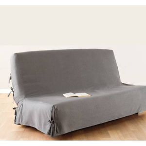 HOUSSE DE CANAPE Housse de canapé clic-clac - 100 % coton - GRIS Cl