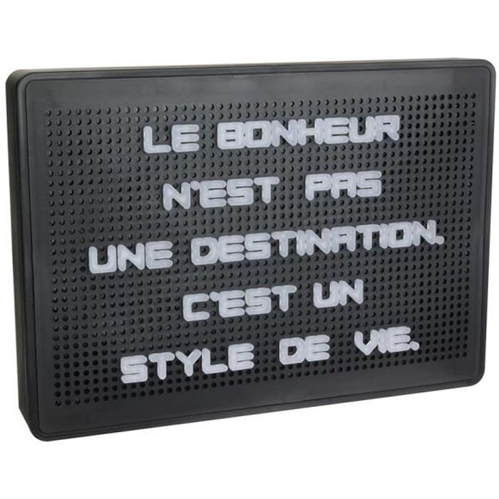WORD Tableau à message lumineux - 200 Lettres - Noir