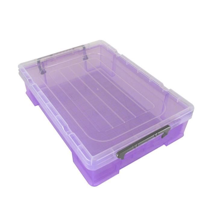 PIERRE HENRY Boîte de rangement - en Polypropylène translucide - 5,9 L - Violet