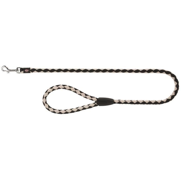 TRIXIE Cavo laisse L–XL : 1 m - ø 18 mm - Noir et gris argent - Pour chien