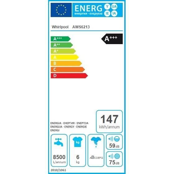  AWS6213 - Lave-linge Faible profondeur - 6 kg1
